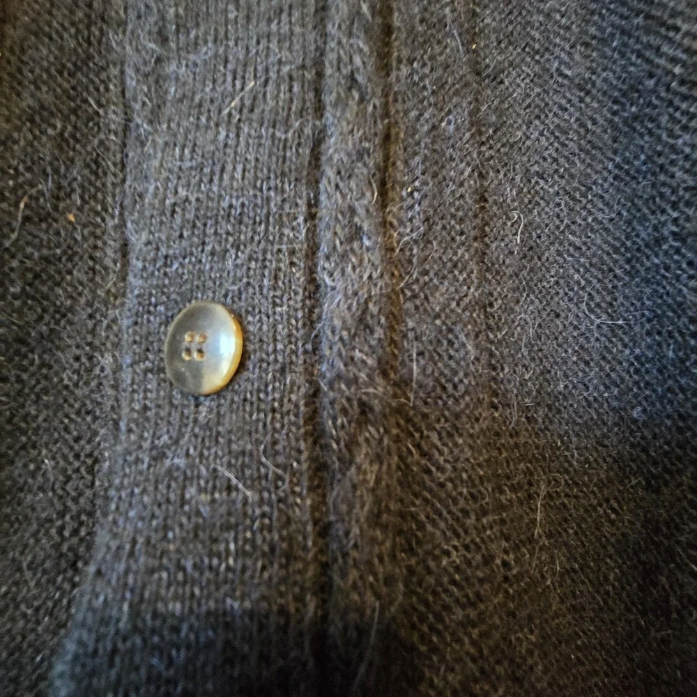 Vintage‎ 90s Y2K Alpaca Cardigan Sweater Mens XXL Gray Dad Grandpa Made In Italy